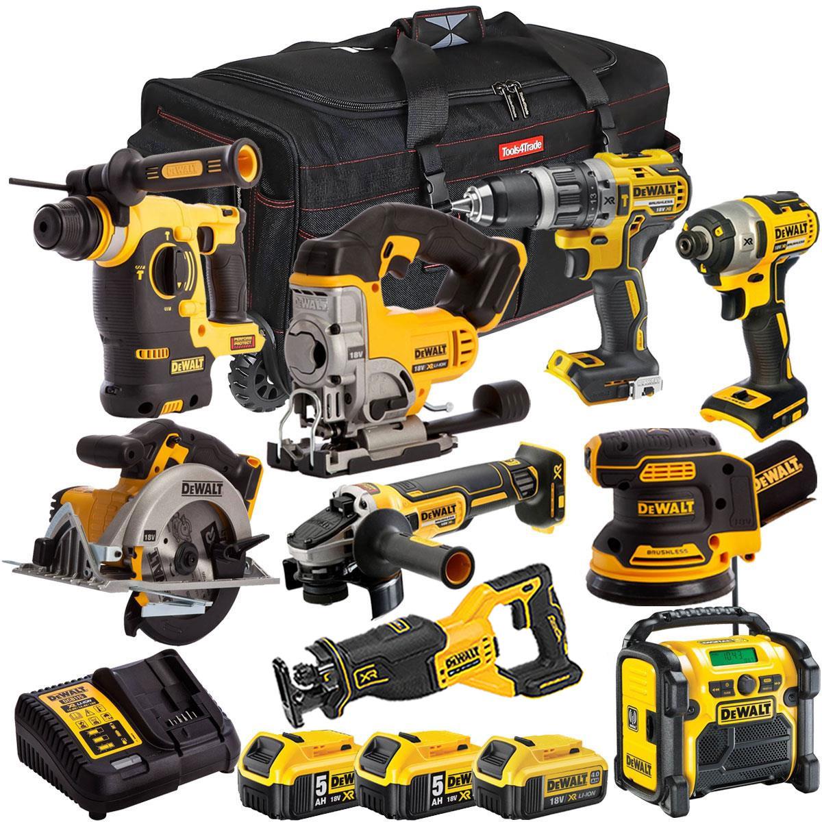 Dewalt 18V 9 Piece Combo Kit with 3 x Batteries & Charger T4TKIT-1587