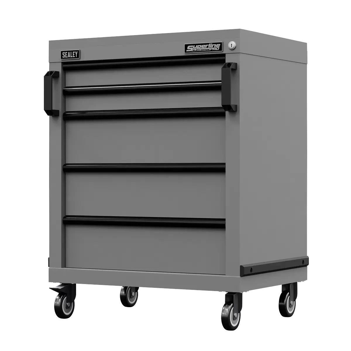 Sealey APMS34BE Superline PRO Black Edition Modular Mobile Cabinet 5 Drawer 650mm