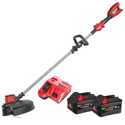 Milwaukee M18BLLT-0 18V Brushless Line Trimmer With 2 x 6.0Ah Battery & Charger