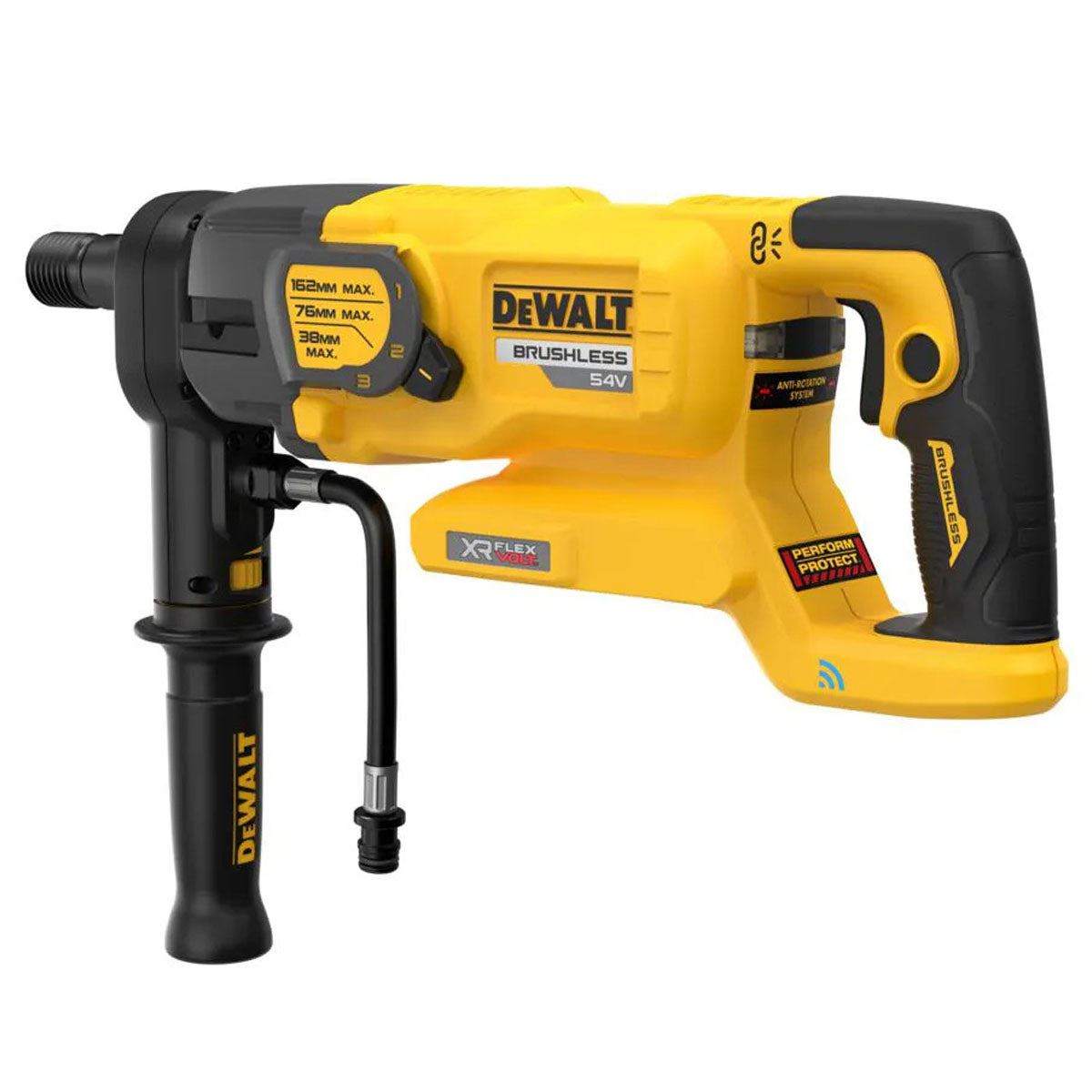Dewalt DCD150X2-GB 54V XR FLEXVOLT Brushless 162mm Diamond Drill with 2 x 9.0Ah Battery Charger & Kitbox