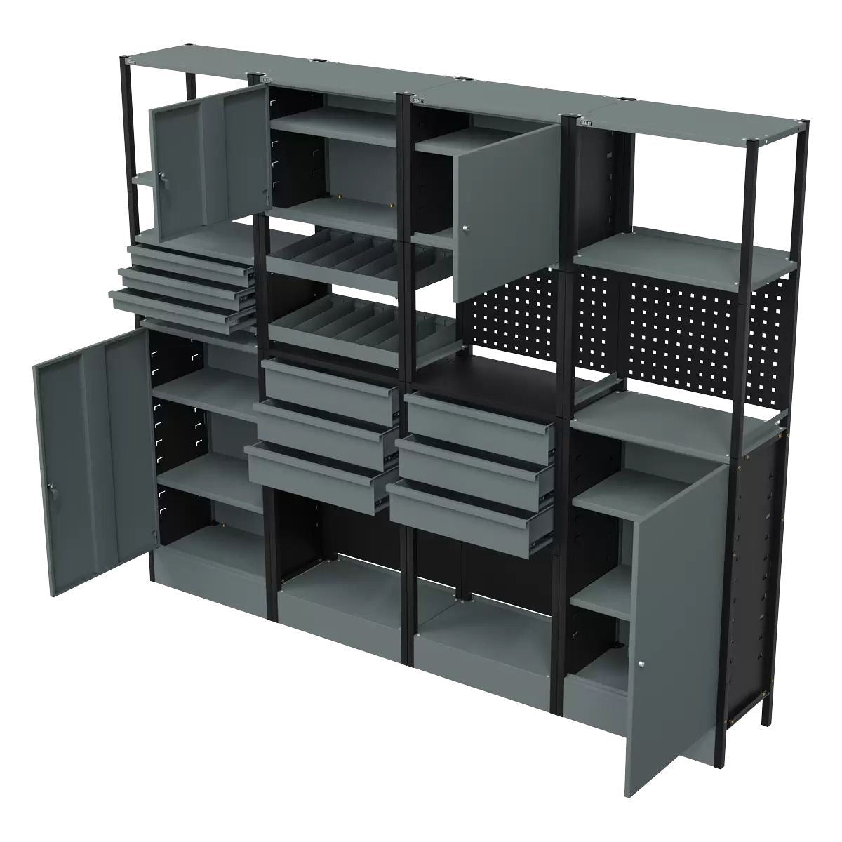 Sealey APMRSTACK2 Modular Racking System Combo 2.32m Durable and Versatile Storage Solution for Workshop
