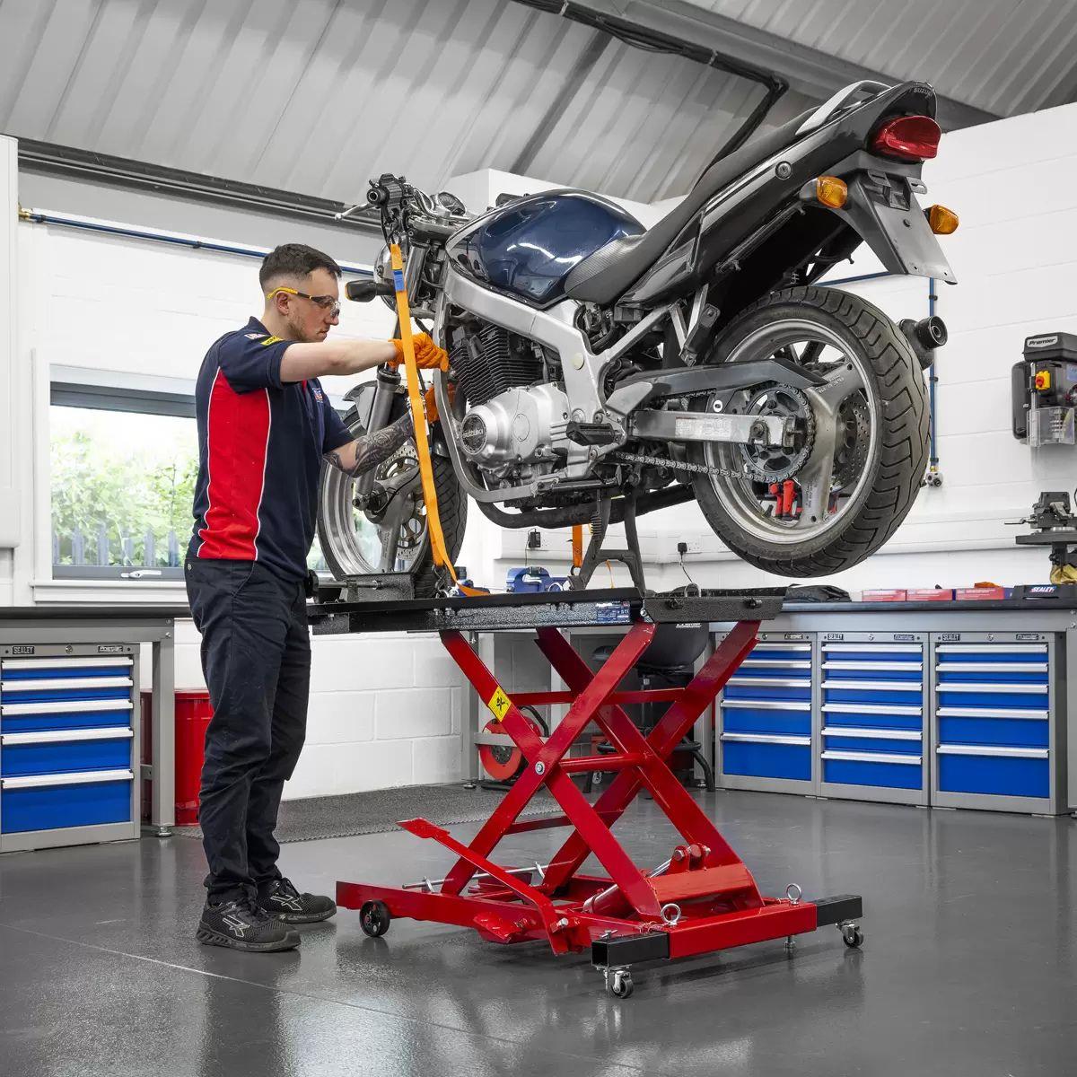 Sealey MC365 Hydraulic Motorcycle Motorbike Lift Ramp Bench 365kg Capacity