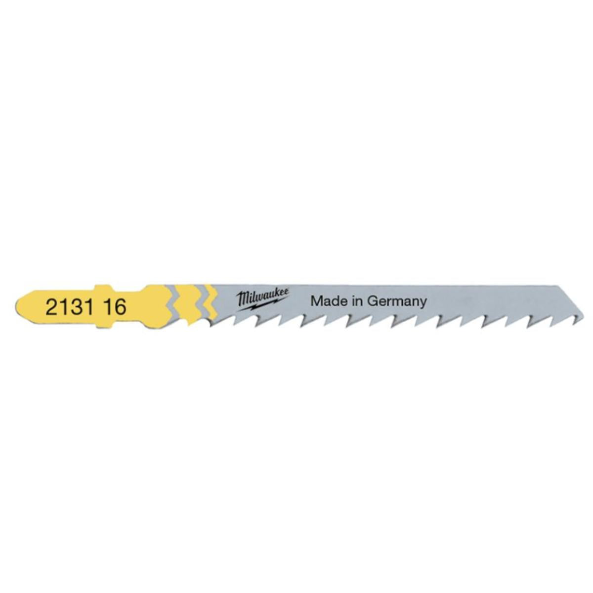 Milwaukee T144D 75mm x 4mm Fast Cut Jigsaw Blade for Wood Pack of 25 4932373487