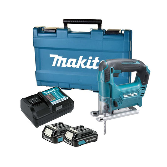 Makita JV101DWAE 12V max CXT Jigsaw With 2 x 2.0Ah Batteries, Charger & Carrying Case