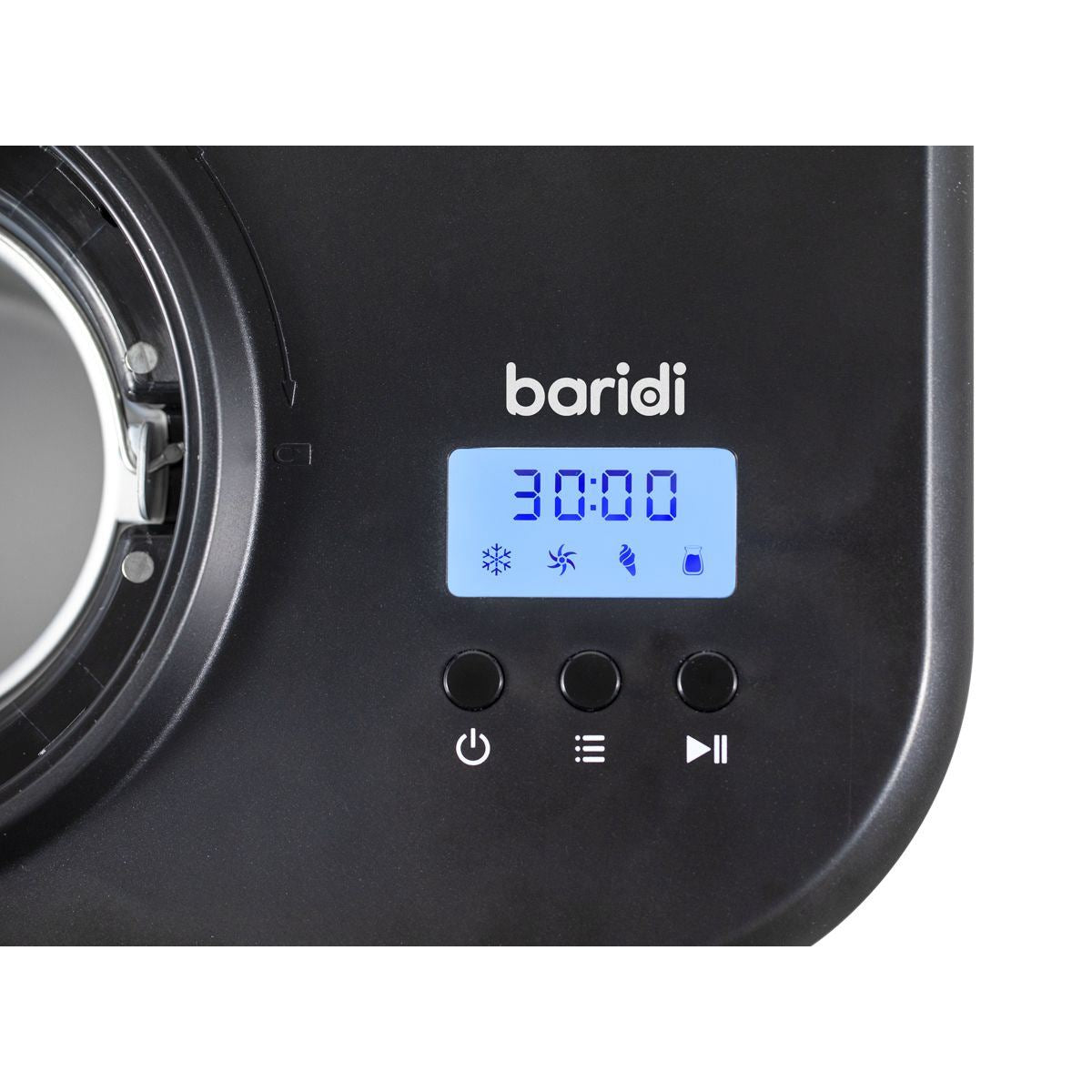 Sealey DH238 Baridi Automatic Churning Ice Cream Machine 1L Capacity Black 230V