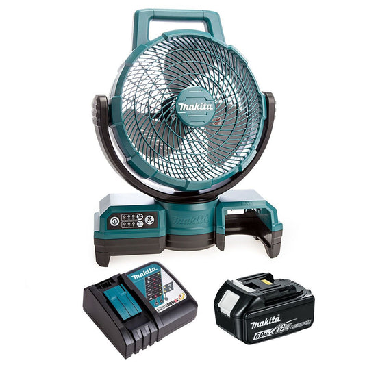 Makita DCF203Z 18V LXT Cordless Portable Fan with 1 x 6.0Ah Battery & Charger