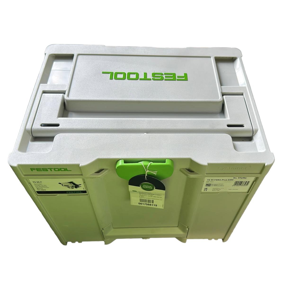Festool TS 55 FEBQ-Plus 230V GB 160mm Circular Plunge-Cut Saw In Systainer - 576706 Item Condition Seller Refurbished