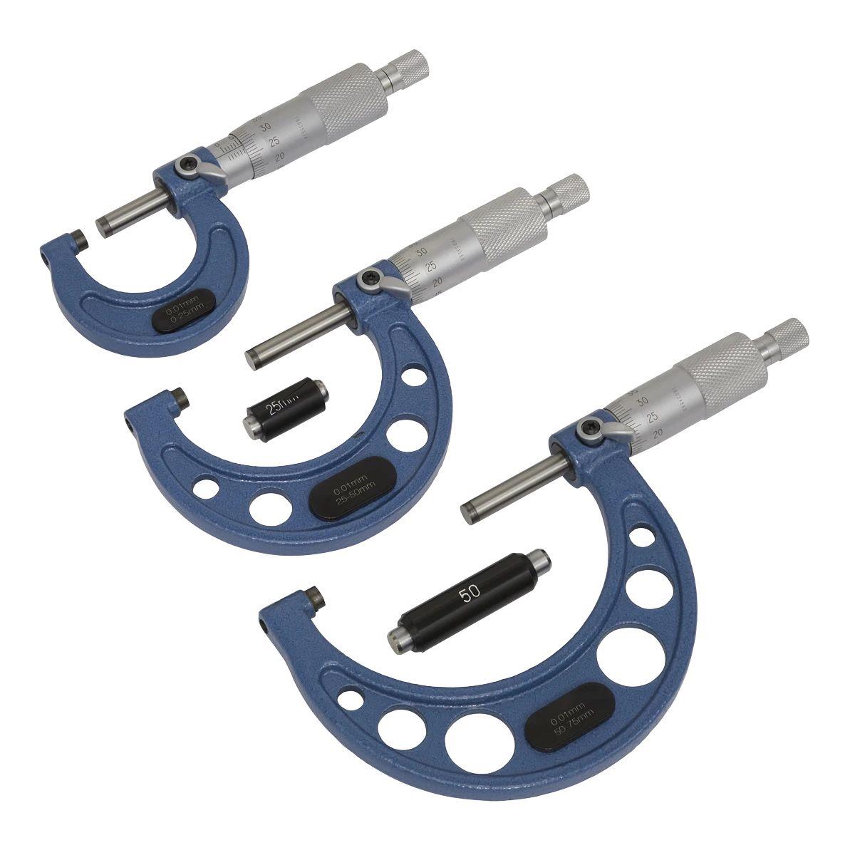 Sealey AK9651M External Micrometer Set 3pc