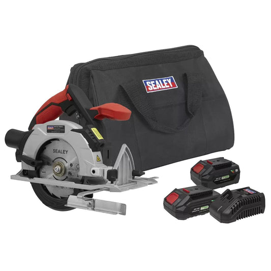 Sealey CP20VCSKIT 20V 150mm Circular Saw with 2 Batteries & Charger