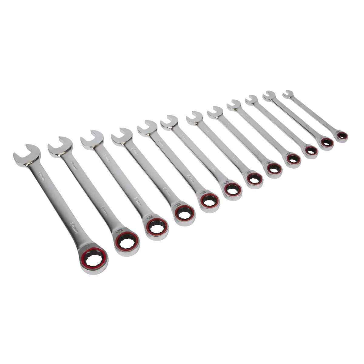 Sealey AK63940 Ratchet Combination Spanner Set 12pc