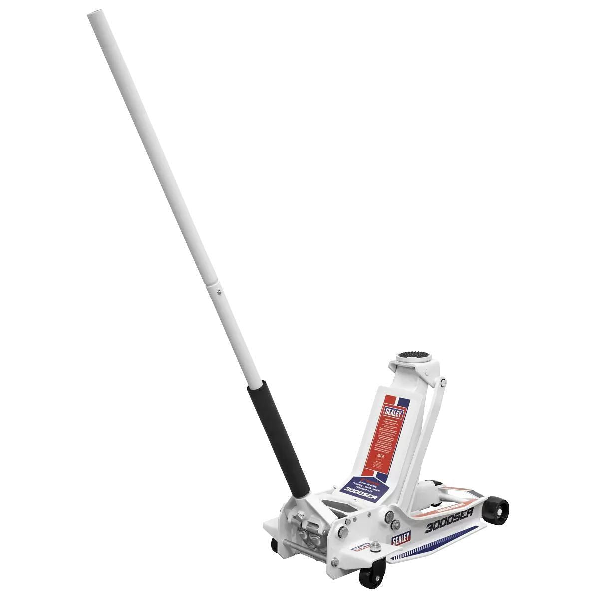 Sealey 3000SER Trolley Jack 3 Tonne Low Profile Rocket Lift