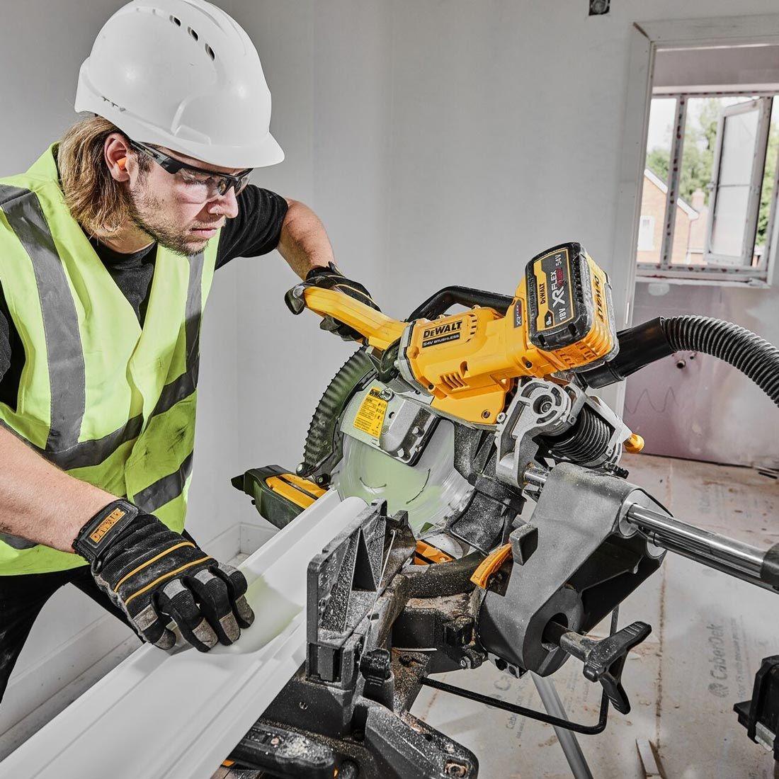 Dewalt DCS781N 54V XR Flexvolt Brushless 305mm Slide Mitre Saw Body Only Precision Cuts in Wood & Metal