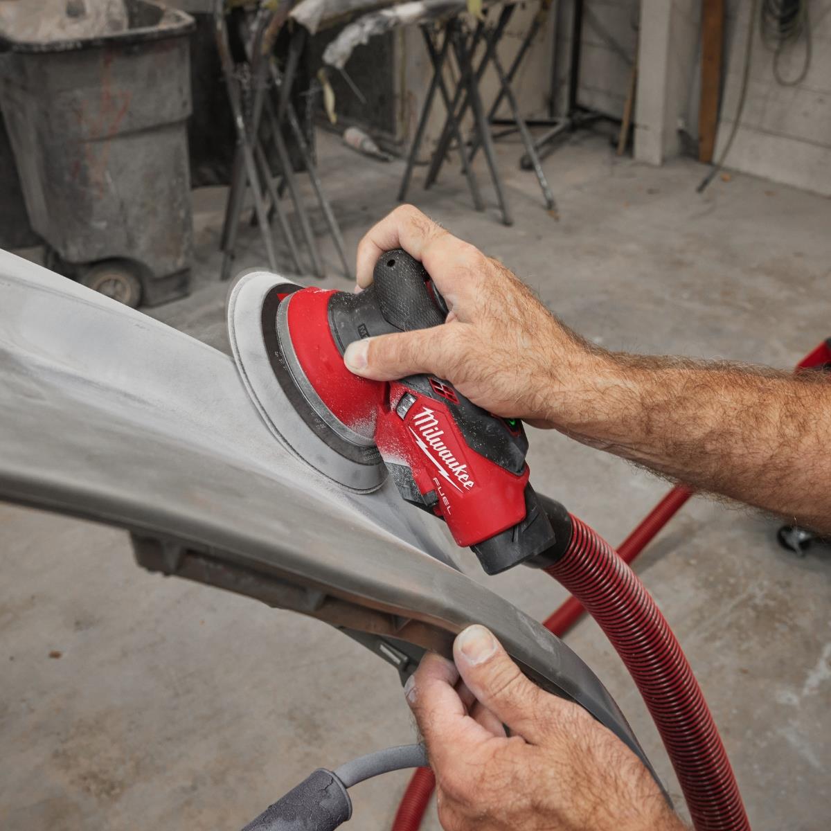 Milwaukee M12FROS5-502X 12V Brushless 150mm Random Orbital Sander with 2 x M12HB5 5.0Ah Battery, Charger & Case 4933493652