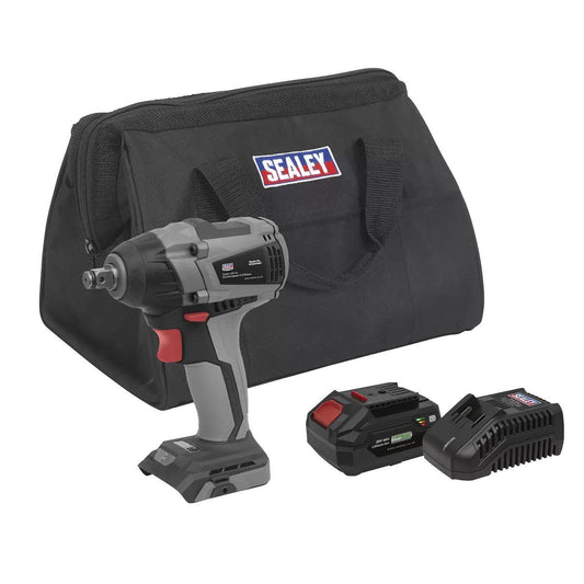 Sealey CP20VIWXKIT1 20V Brushless 1/2"Sq Drive Impact Wrench Kit with 1x 4.0Ah Battery