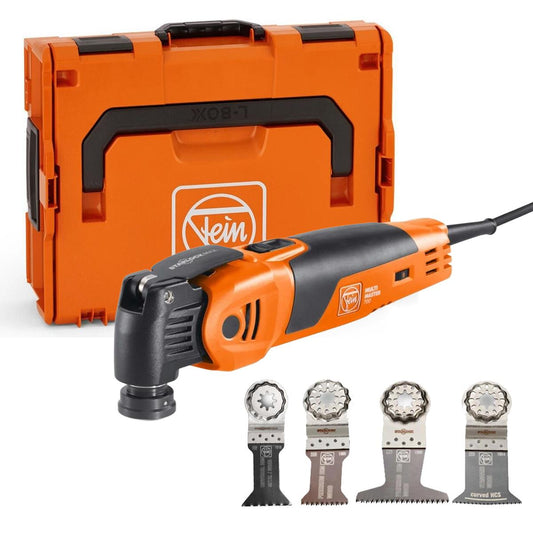 Fein MM 700 MAX STARLOCK MultiMaster Oscillating Multi-Tool in Case With 3 Piece Wood E-Cut Set