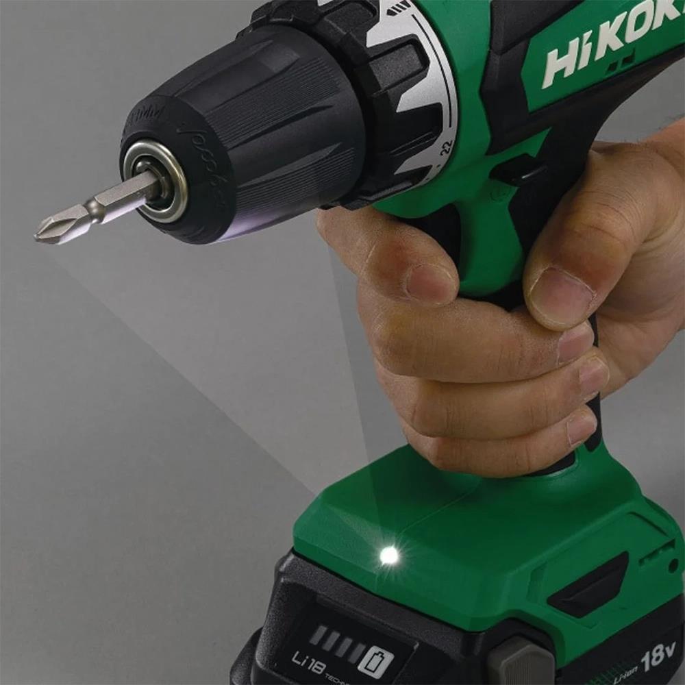 HiKOKI KC18DFXJAZ 18V Combi Drill & Impact Driver Twin Pack with 2 x 2.0Ah Batteries, Charger & Case