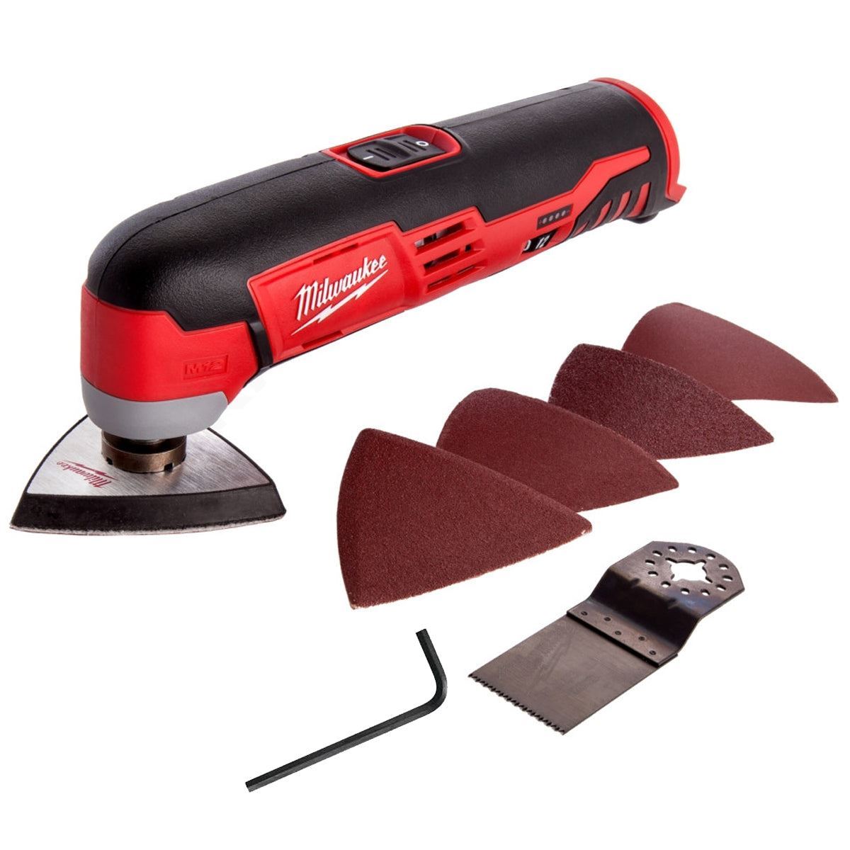 Milwaukee M12C12MT-0 M12 12V Sub Compact Multi-Tool With 1 x 2.0Ah Battery Charger Bag & 39 pieces Accessories Set