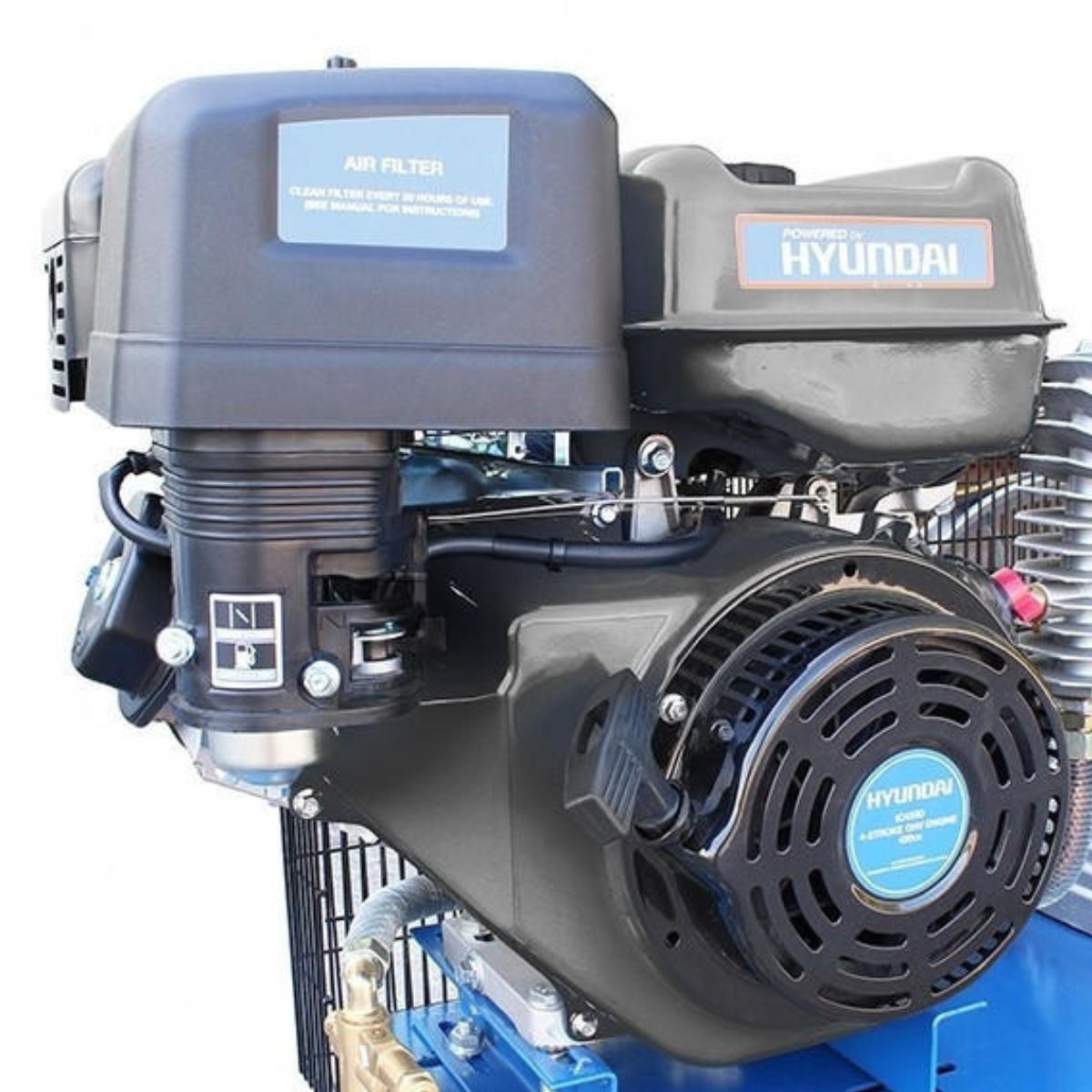 Hyundai HY140200PES 14hp 200L Petrol Belt Driven Air Compressor 29CFM/145psi