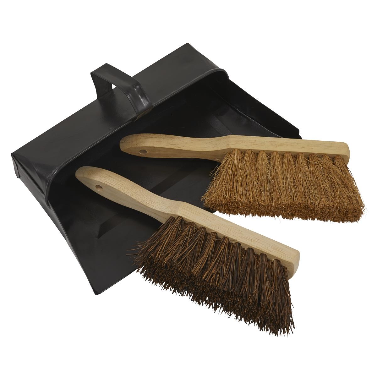 Sealey Dustpan & Brushes Metal Set [BM26]