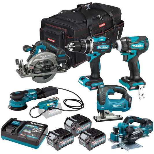 Makita 40V 6 Piece Combo Kit with 3 x 2.5Ah Batteries & Charger T4TKIT-6624
