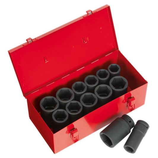 Sealey AK687 3/4"Sq Drive Deep Impact Socket Set 13pc