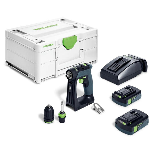 Festool CXS 18 C 3,0-Plus 18V Brushless Drill Driver with 2 x 3.0Ah Battery, Charger & Case - 576885