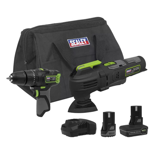 Sealey CP108VCOMBO5 2 x 10.8V Combi Drill & Multi-Tool Kit