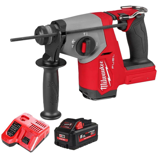 Milwaukee M18FHAC16-0 18V Fuel Brushless SDS-Plus Hammer Drill With 1 x 5.5Ah Battery & Charger