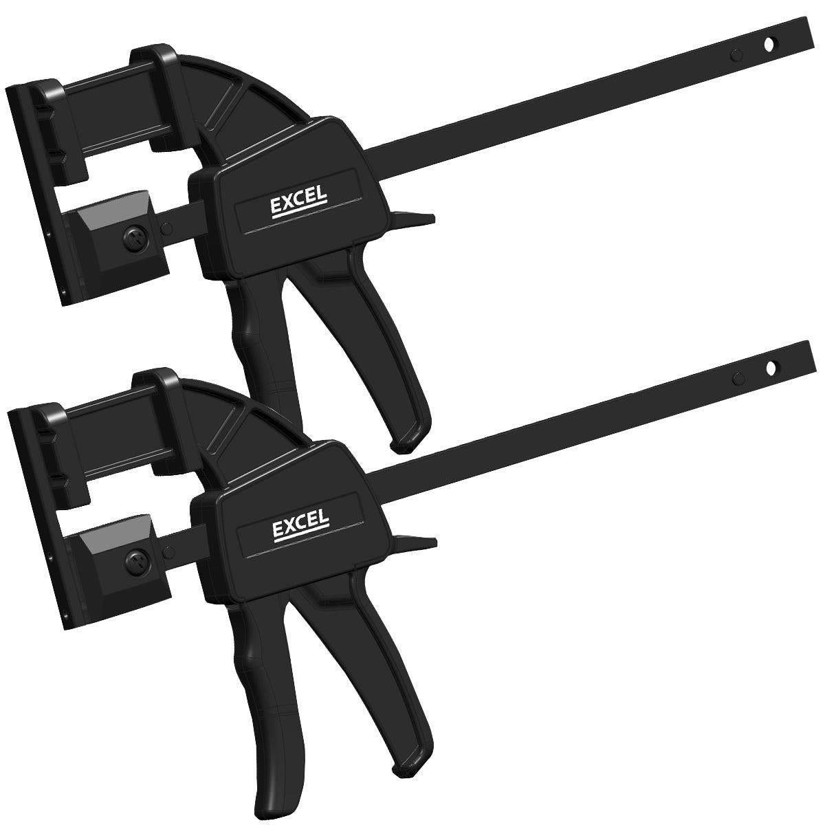 Excel Plunge Saw Accessories Kit 2 x 1500mm Guide Rails, Connectors, Clamps and Rail Bag