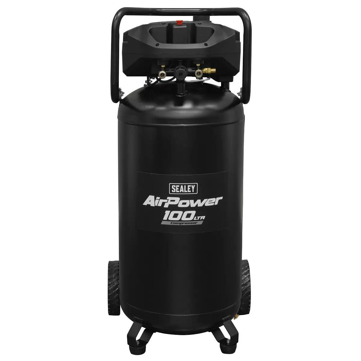 Sealey SAC100V 100L Oil Free Belt Drive Vertical Compressor 2.5hp & 230V/13A