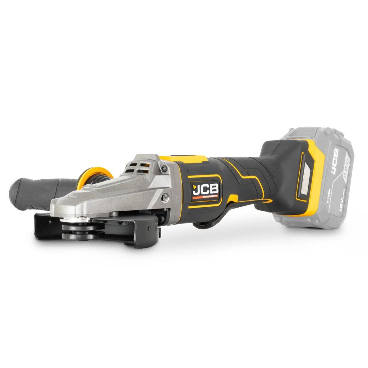 JCB-18PFAG-125 18V Brushless Flat Head Angle Grinder 125mm with Paddle Switch Body Only