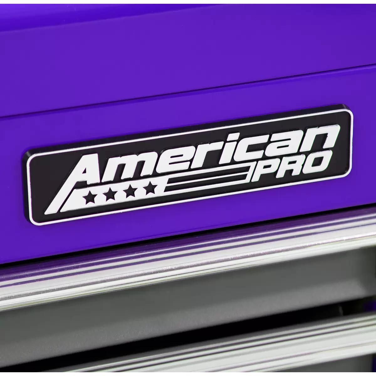 Sealey AP2200BBCPSTACK Topchest Mid-Box Rollcab 9 Drawer Stack Purple