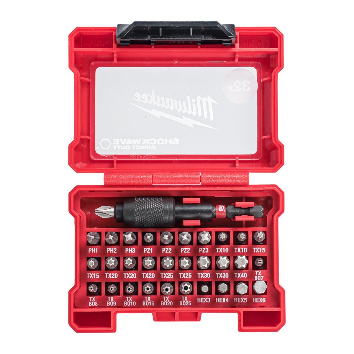 Milwaukee 32 Piece Shockwave Impact Duty Bit Set 4932464240