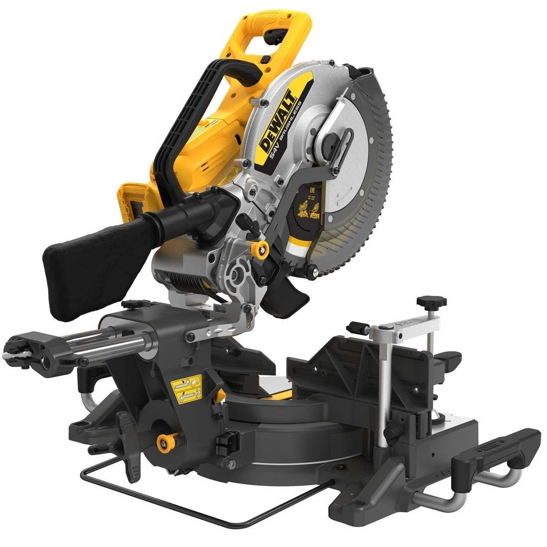Dewalt DCS781N 54V XR Flexvolt Brushless 305mm Slide Mitre Saw Body Only Precision Cuts in Wood & Metal