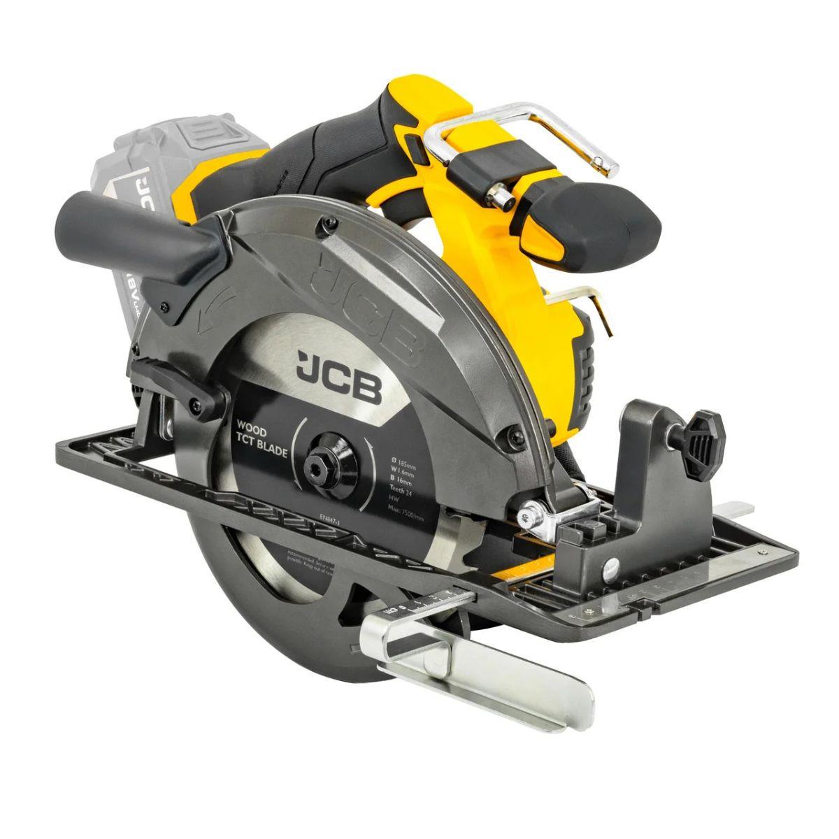 JCB-18PCS-185 18V Circular Saw 185mm & 60mm Cut Depth With 2 Blades Body Only