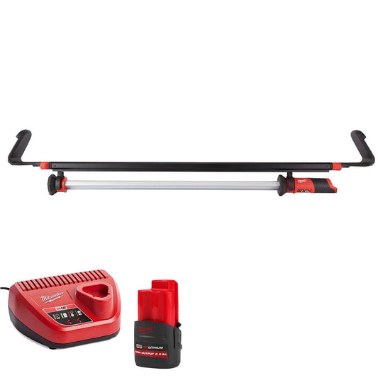 Milwaukee M12UHL-0 12V LED Under Hood Light 1350 Lumens with 1 x 2.5Ah Battery & Charger