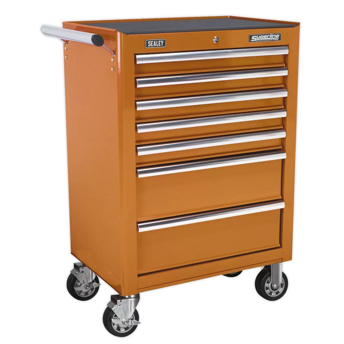 Sealey TBTPCOMBO4 Tool Chest Combination 14 Drawer with Ball Bearing Slides Orange & 446pc Tool Kit