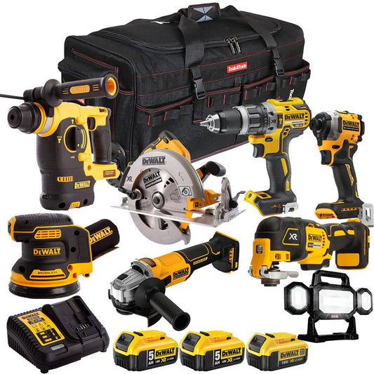 Dewalt 18V 8 Piece Combo Kit with 3 x Batteries & Charger T4TKIT-1942