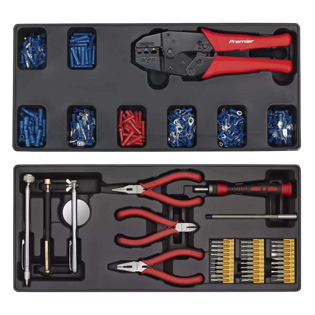 Sealey SPTCCOMBO1 Tool Chest Combination 14 Drawer with Ball Bearing Slides Blue & 1179pc Tool Kit