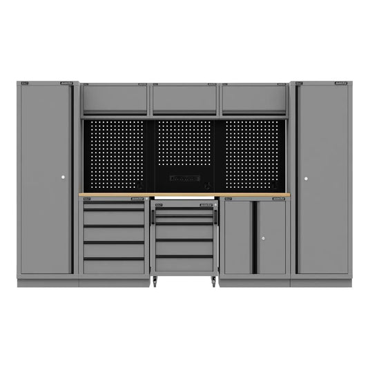 Sealey APMSBESTACK01W Superline PRO Black Edition Storage System with Rubber Wood Worktop 3.24m