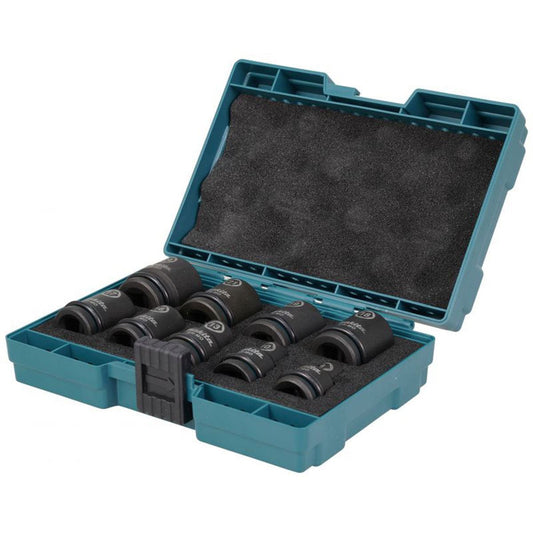 Makita E-16564 1/2" Square Drive Black Impact Socket Set Of 9 Piece