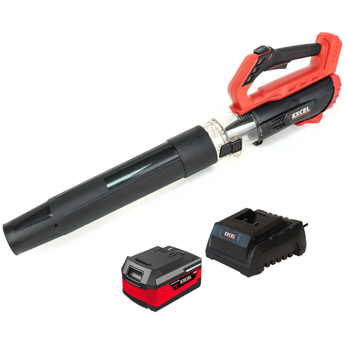 Excel 18V Garden Leaf Blower 2 Level Speed with 1 x 4.0Ah Battery & Fast Charger