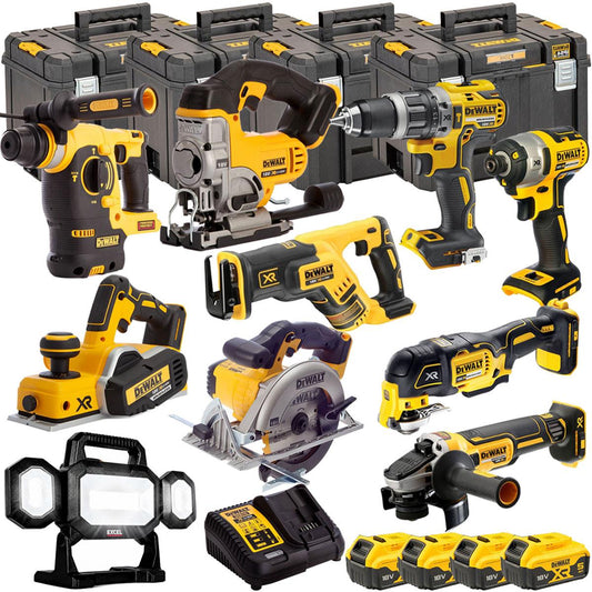 Dewalt DCK665P3T16 18V 10 Piece Power Tool Kit with 4 x 5.0Ah Batteries