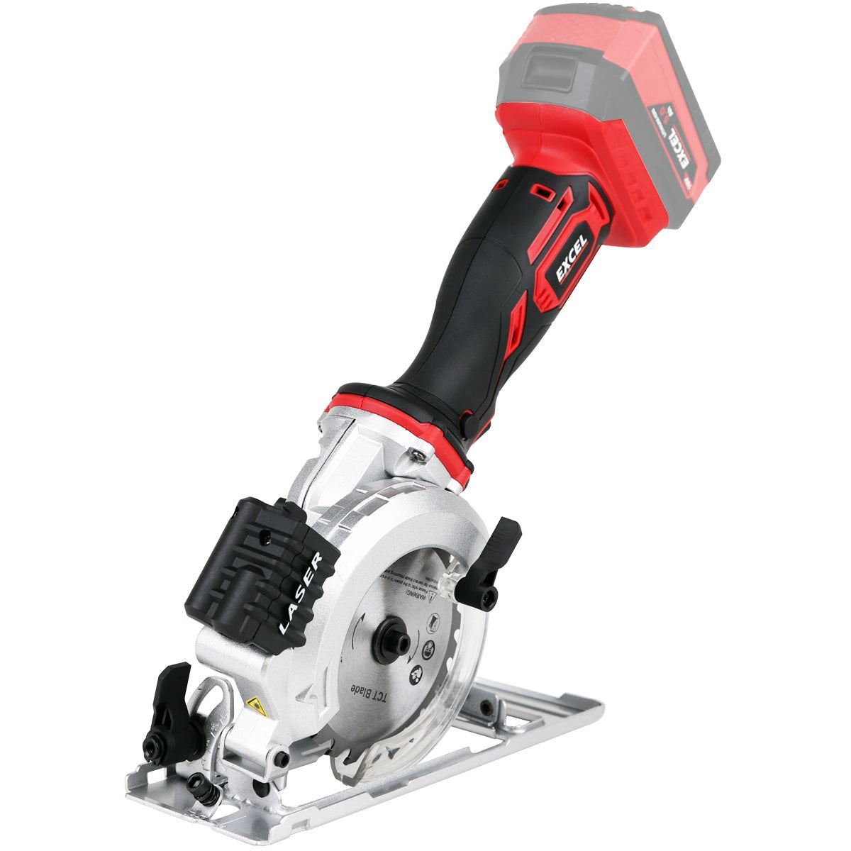 Excel 18V 115mm Mini Circular Saw with 2 x 4.0Ah Battery & Charger