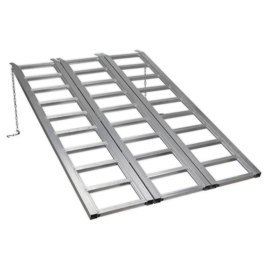 Sealey FLR680T Mini Tractor Ramp Wide Tri-Fold 680kg Capacity