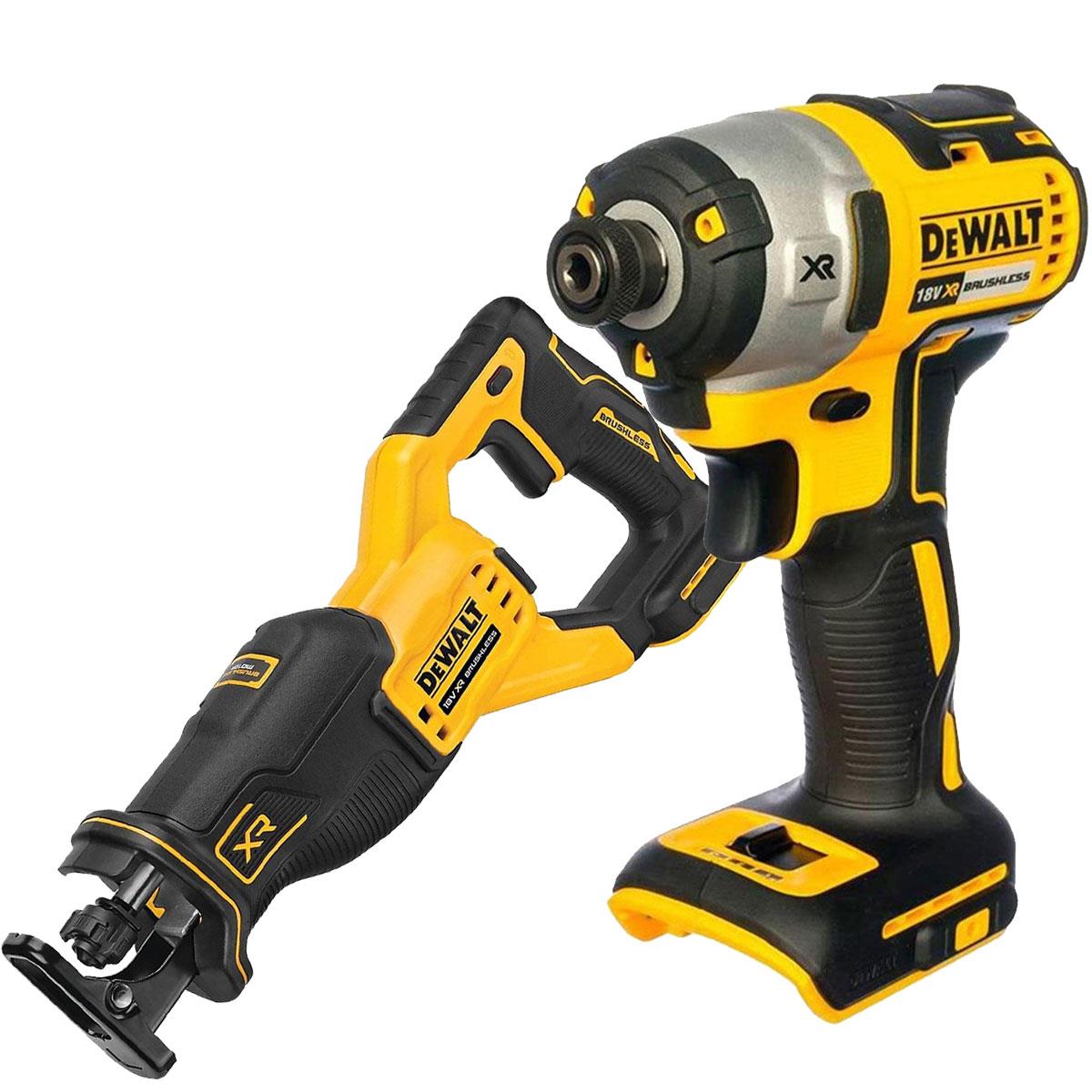 Dewalt 18V Brushless Reciprocating Saw & Impact Driver Twin Pack