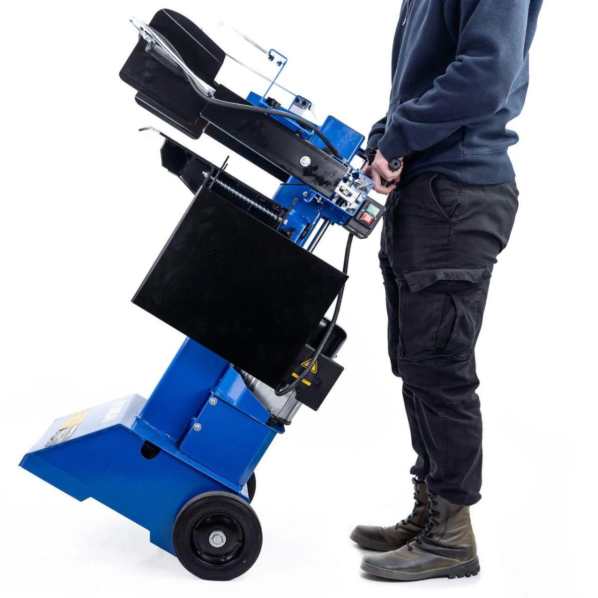 Hyundai HYLS8000VE 8 Tonne Vertical Electric Log Splitter with Hydraulic Ram, Dual Handle Control 550mm Length