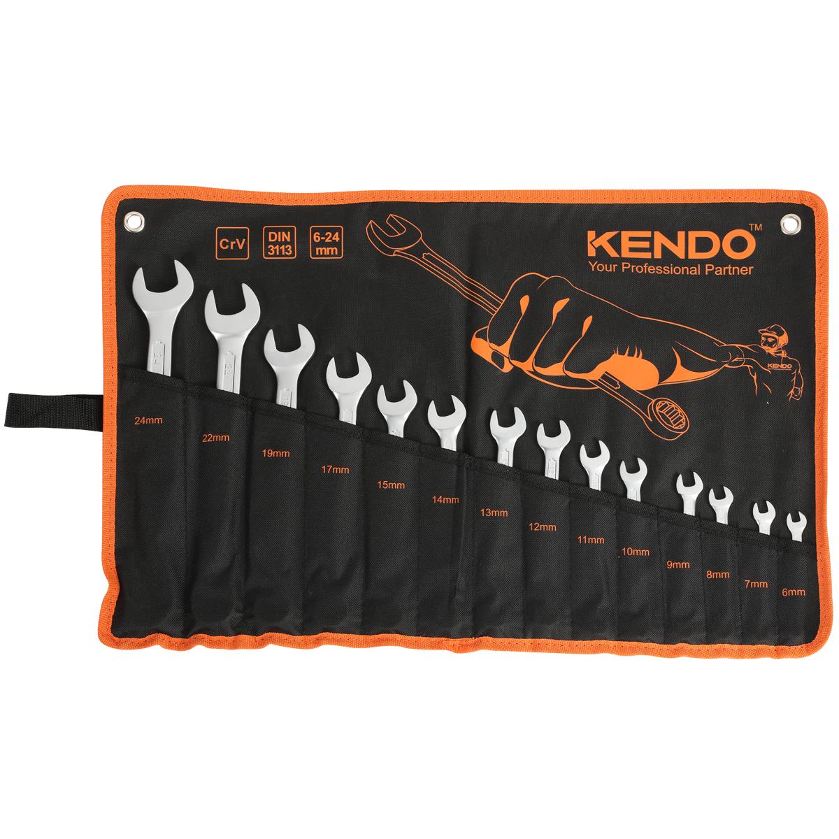 Kendo Combination Spanner Set 14 piece