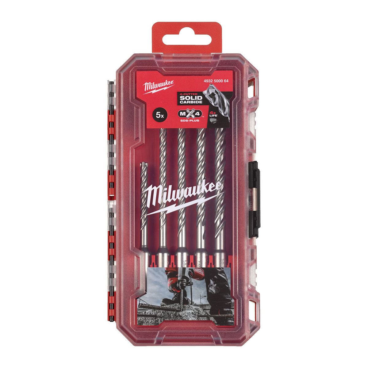 Milwaukee 5 Piece MX4 SDS+ Drill Bit Set 4932500064