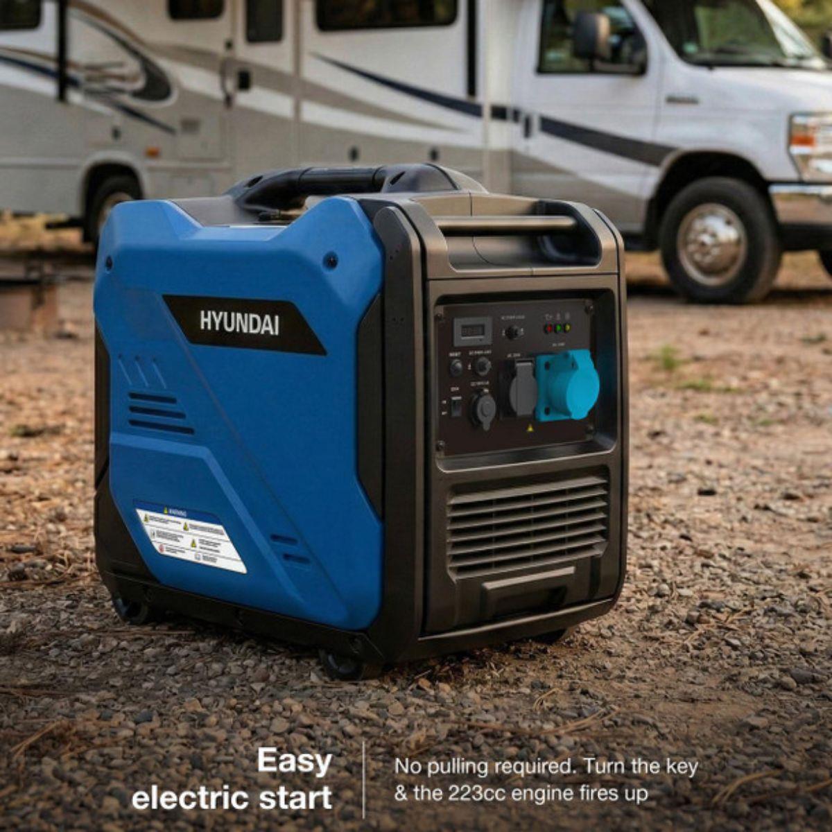 Hyundai HY6250SEi Inverter Generator Electric Start Pure Sine Wave 230V/5500W